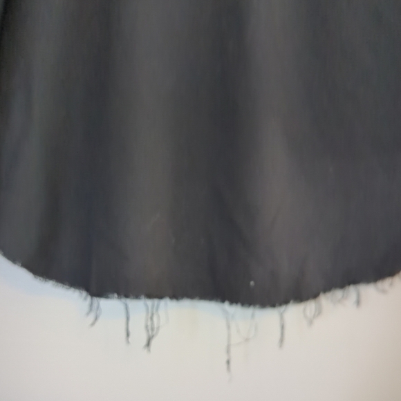 Diesel Shirt Women's XXS Black Denim Contrast Sleeve Skater Goth Y2K Logo - Picture 3 of 13